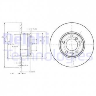 BG2430 Delphi DELPHI BMW Диск тормозной передн.5-serie E34 88-