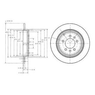 BG2573 Delphi DELPHI PEUGEOT Диск тормозной задний 605 290X10