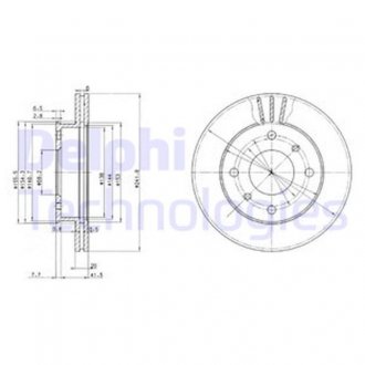 BG2632 Delphi Тормозной диск