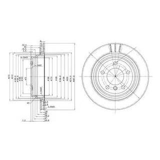 BG3042 Delphi DELPHI BMW Диск тормозной задний (вентил.) E39 (298*20)