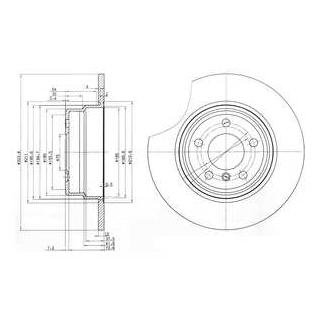 BG3629 Delphi Диск гальмівний BMW X5(E53) "R D=324mm "00-07