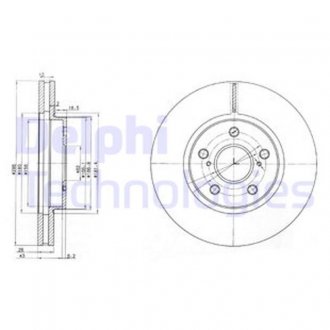 BG3735 Delphi Тормозной диск