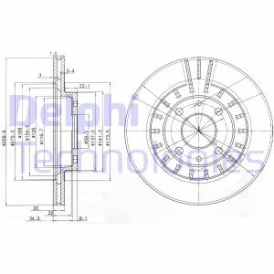 BG3806 Delphi Диск гальмівний Lada 21110-21112 - 14"/15