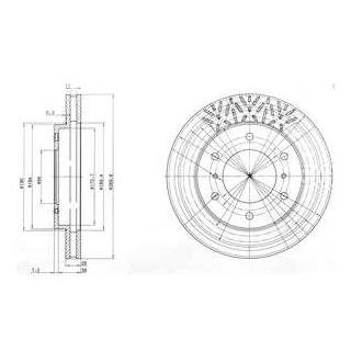 BG3812 Delphi Диск гальмівний MITSIBISHI Pagero "F D=290mm "99-06