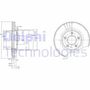 BG3826 Delphi Тормозной диск