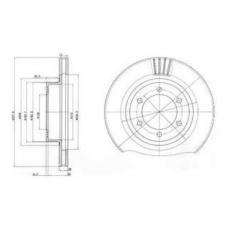 BG4052 Delphi Диск тормозной TOYOTA Land cruiser "F D=338mm "03>>