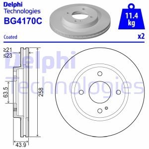 BG4170C Delphi Тормозной диск