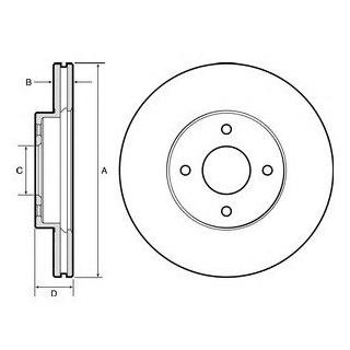 BG4454 Delphi DELPHI NISSAN диск гальмівний передн.Micra 11-