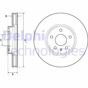 BG4702C Delphi DELPHI FORD Тормозной диск MONDEO V 14-