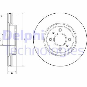 BG4743C Delphi Тормозной диск