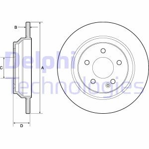 BG4811C Delphi DELPHI DB Тормозной диск задн.лакир.! Vito 14-