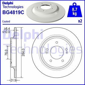 BG4819C Delphi Тормозной диск