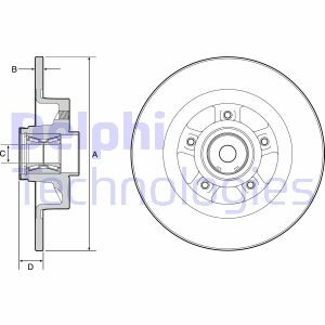 BG9115RS Delphi Тормозной диск с подшипником