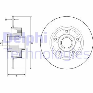 BG9137RS Delphi Тормозной диск с подшипником