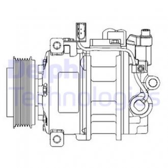 CS20522 Delphi Компресор кондиціонера VW MultivanV/TransporterV "2,0TDI "09-15