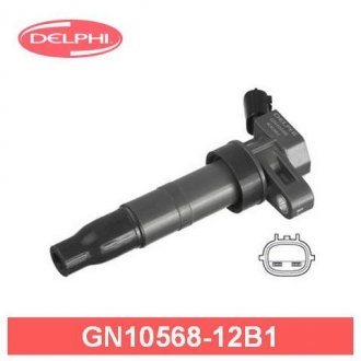 GN10568-12B1 Delphi Котушка запалювання HYNDAI/Kia ix35/Santa Fe/Sonata/Sportage "2,0/2,4L "05>>