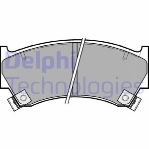 LP1590 Delphi Комплект гальмівних колодок з 4 шт. дисків