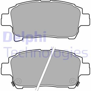 LP1896 Delphi тормозные колодки дисковые TOYOTA Corolla/Prius/iQ "F "99>>