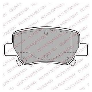 LP2206 Delphi Комплект гальмівних колодок, дискове гальмо