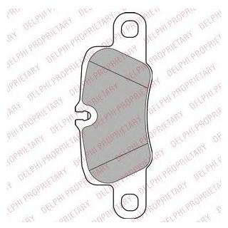 LP2237 Delphi DELPHI PORSHE колодки гальм. передн. 911 12-, Panamera 09-