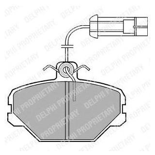 LP566 Delphi DELPHI FIAT Тормозные колодки передн.Tipo,Tempra