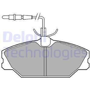 LP788 Delphi Комплект гальмівних колодок з 4 шт. дисків