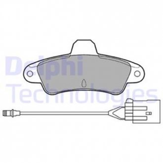 LP853 Delphi Комплект тормозных колодок из 4 шт. дисков