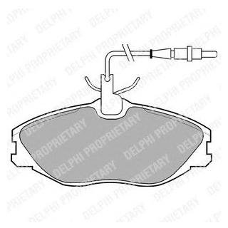 LP986 Delphi тормозные колодки дисковые CITROEN/PEUGEOT Xsara/406/607 "F "96>>