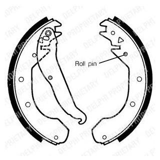 LS1297 Delphi DELPHI OPEL гальмівні колодки задние (барабан) Kadett, Record, Combo 94-01