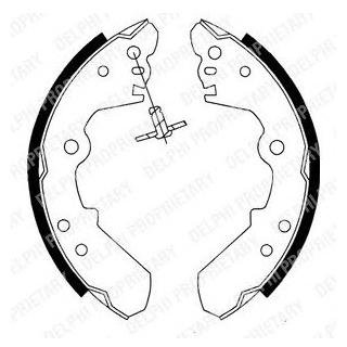 LS1687 Delphi Гальмівні колодки, барабанные