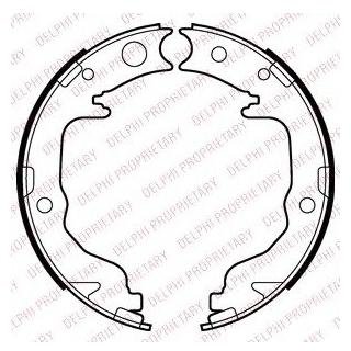 LS2026 Delphi Тормозные колодки, барабанные