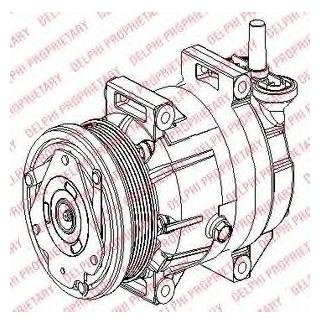 TSP0155953 Delphi Компрессор кондиционера CHEVROLET Aveo/Lacetti "03>>