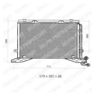 TSP0225330 Delphi Радіатор кондиціонера  MERCEDES-BENZ E-CLASS (S210) 00-03,E-CLASS (S210) 96-03,E-CLASS (W210) 95-02,