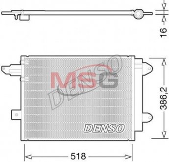 DCN02005 DENSO Радіатор кондиціоіонера AUDI A4 (8E2, B6) 00-04, A4 (8EC, B7) 04-08, A4 Avant (8E5, B6) 01-04, A4 Avant