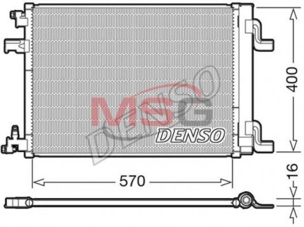 DCN20001 DENSO Радиатор кондиционера OPEL ASTRA J 09-15, ASTRA J Sports Tourer 10-15, ASTRA J седан 12-15, ASTRA Spo