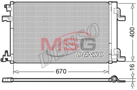 DCN20002 DENSO Радіатор кондиціонера ASTRA J 14-15, ASTRA J Sports Tourer 14-15, CASCADA (W13) 13-н.в., INSIGNIA 13-