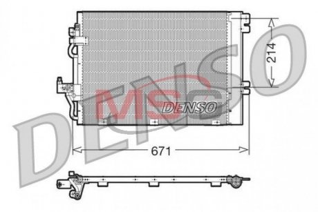 DCN20009 DENSO Конденсатор кондиционера OPEL AstraGHJ/ZafiraB "1,4-2,0 "98>>