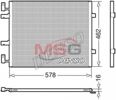 DCN20041 DENSO Радиатор кондиционера NISSAN PRIMASTAR автобус (X83) 01-н.в., PRIMASTAR фургон (X83) 02-н.в.