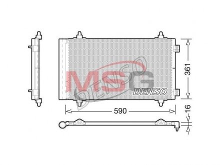 DCN21018 DENSO Конденсатор кондиционера CITROEN/FIAT/PEUGEOT C8/Jumpy/Scudo/Ulysse/807/Expert "1,6-2,0D "06>>