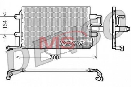 DCN32017 DENSO Конденсатор кондиціонера VAG A3/TT/Octavia/Superb/Bora/Caddy/Golf/Jetta/Passat "1,2-3,6 "93-15