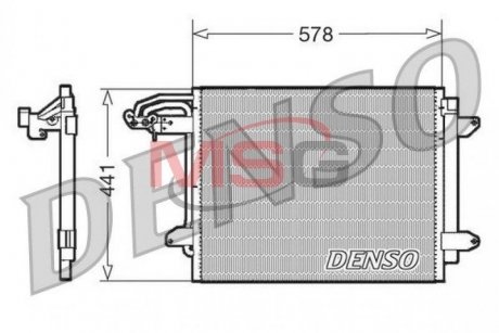 DCN32030 DENSO Радіатор кондиціоіонера VW CADDY III універсал (2KB, 2KJ, 2CB, 2CJ) 04-15, CADDY III фургон (2KA, 2KH