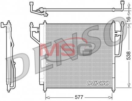 DCN46017 DENSO Конденсатор кондиционера INFINITI/NISSAN QX56/Armada/Titan "03-08