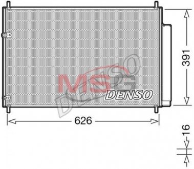 DCN50041 DENSO Конденсатор кондиционера TOYOTA Auris/Avensis/Corolla/Verso "1,3-2,2 "07>>