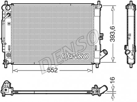 DRM41016 DENSO Радиатор HYUNDAI/KIA Creta/Elantra/i30/Cerato/K3 "13-18