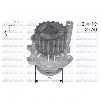 A-196 DOLZ Водяний насос AUDI A2 (8Z0) / SEAT AROSA (6H) / SK