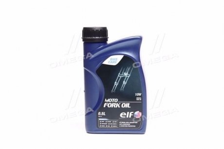 194973 ELF Масло гидравл. ELF MOTO FORK OIL 10W (Канистра 0.5л) для вилок и амортизаторов