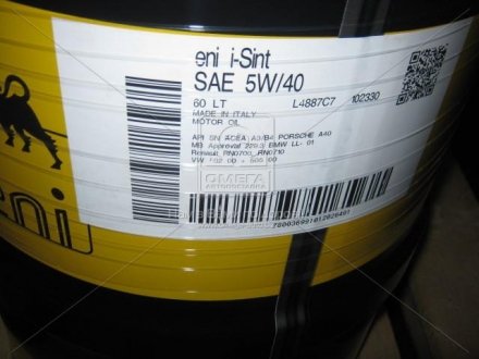 102330 Eni Масло моторное ENI I-Sint 5W-40 (Канистра 60л.))