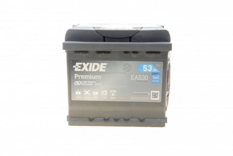 EA530 EXIDE Стартерна батарея (акумулятор) EXIDE PREMIUM EA530 R+ 53Ah 540А (En)