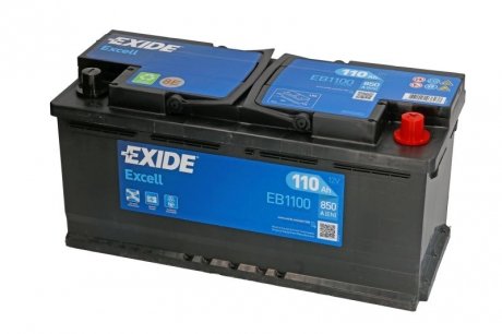 EB1100 EXIDE АКБ 6СТ-110 R+ (пт850) (необслуж)(392х175х190) EXCELL Exide