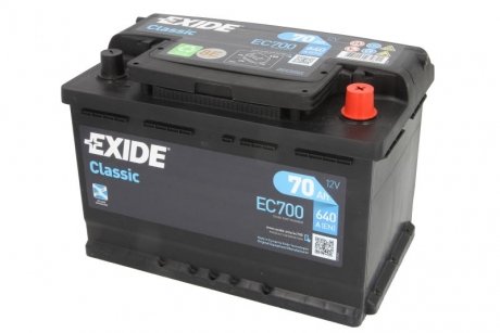 EC700 EXIDE Акумуляторна батарея Exide 70 Ач 12 В B13 EC700, свинцово-кислотный